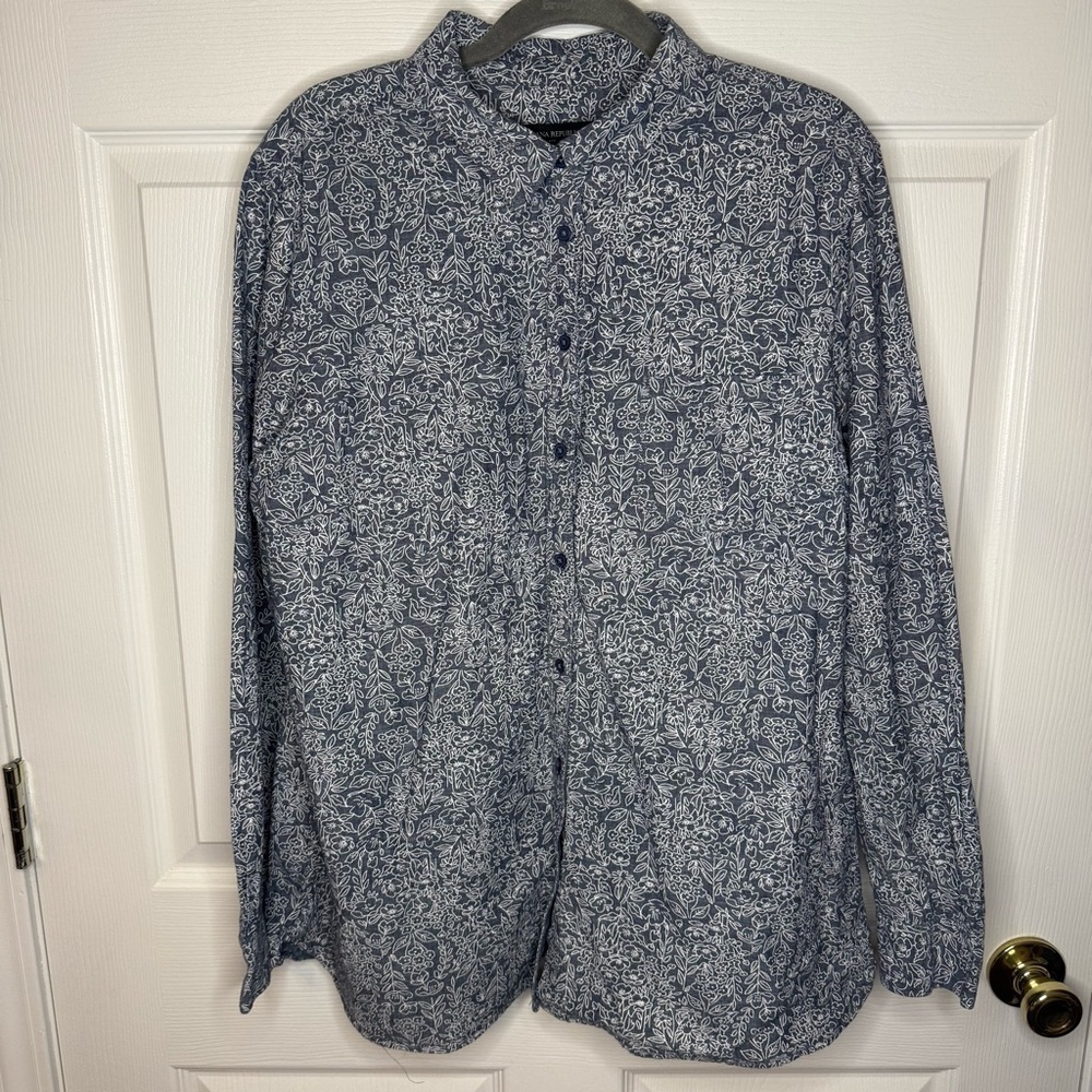 Banana Republic Classic Fit Floral Shirt Mens Size XL GUC